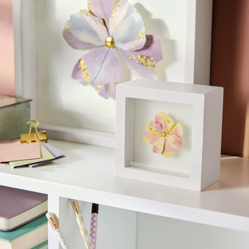 Gentle Spirit Pink Flower Shadow Box - 4in slide 