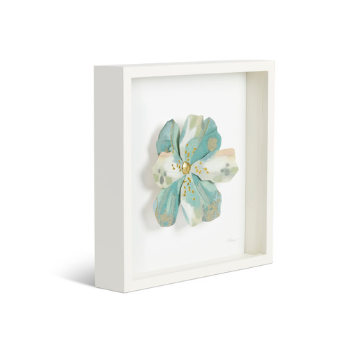 Blue & White Flower Wall Art - 10in slide 
