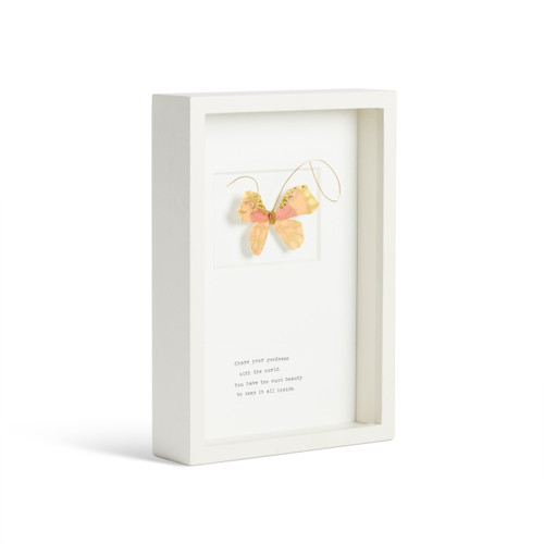 Generous Soul Butterfly Quote Wall Art - 10x7in slide 