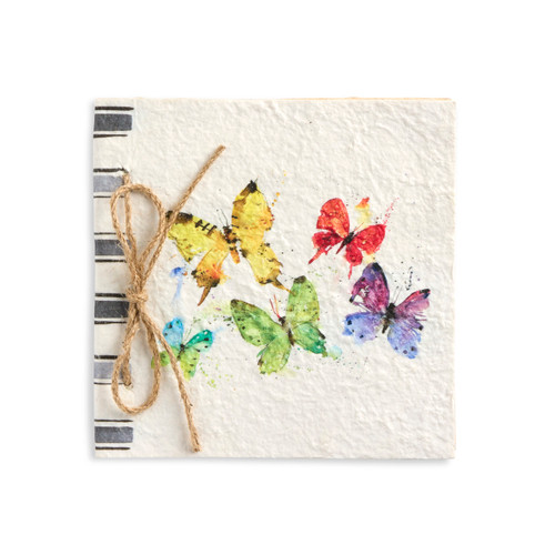 Flock of Butterflies Paper Mache Journal - 6.5in slide 