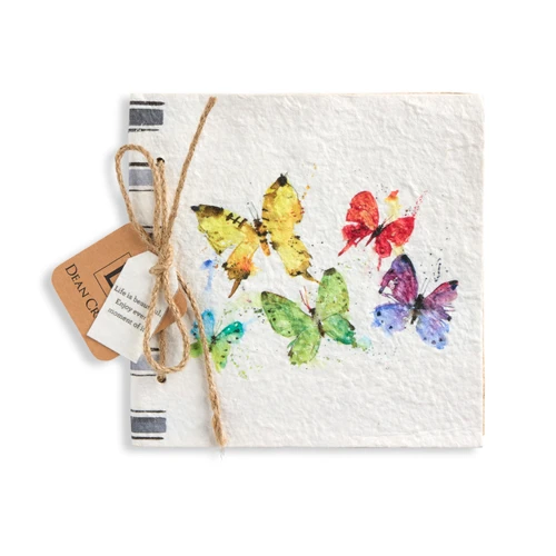 Flock of Butterflies Paper Mache Journal - 6.5in slide 