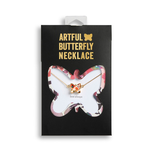 Love Always Artful Butterfly Necklace -16in(+2in extender) slide 