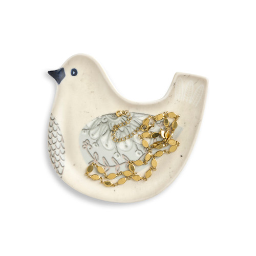 Dove Bird Song Trinket Dish - 4in slide 