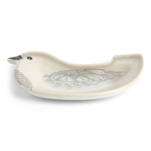 Dove Bird Song Trinket Dish - 4in slide 