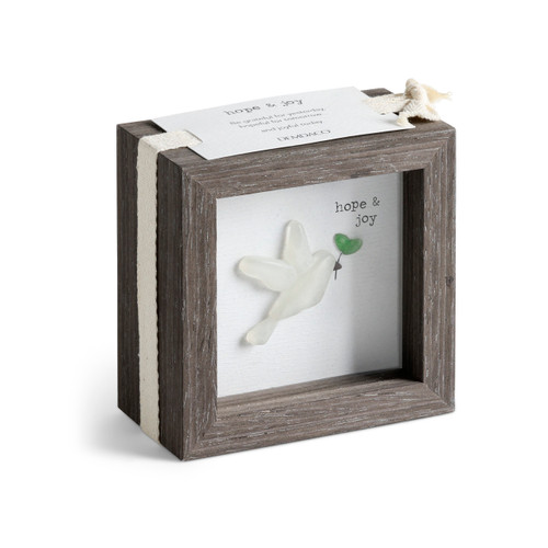 Hope & Joy Dove Shadow Box - 4in slide 