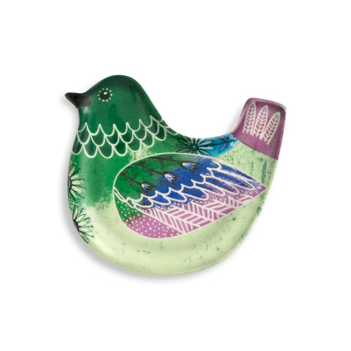 Hummingbird Bird Song Trinket Dish - 4in slide 