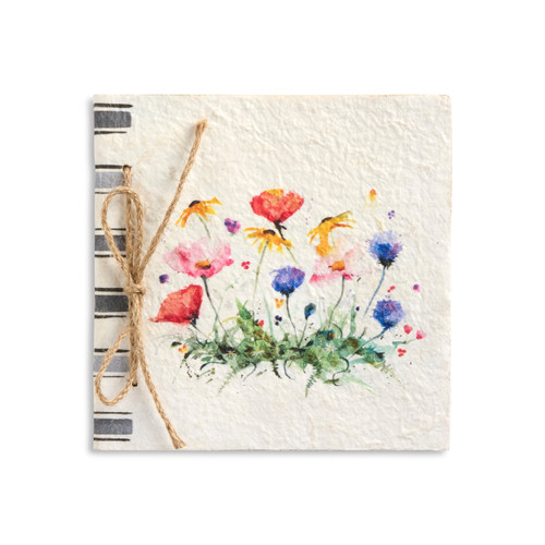 Wildflowers Paper Mache Journal - 6.5in slide 