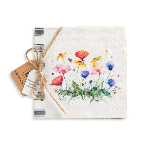 Wildflowers Paper Mache Journal - 6.5in slide 