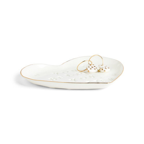 You Belong Earrings + Trinket Dish - Earrings 13mm, Dish 3.75in slide 