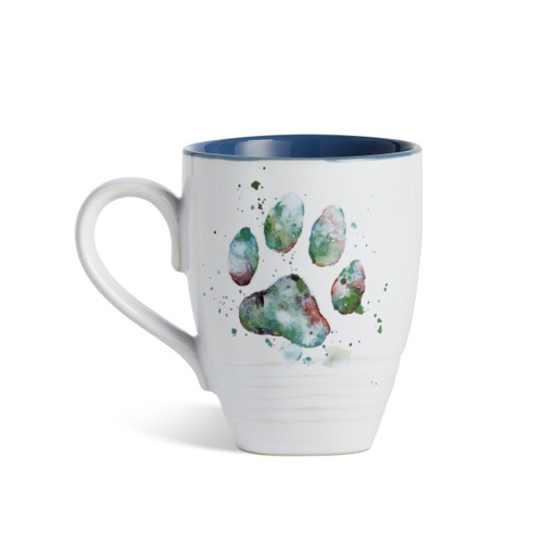 Teal Paw Print Mug - 16oz slide 