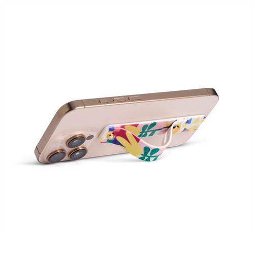 Folk Collage Multi Color Phone Grip Kickstand Strap 4" by Ampersand Design Studio slide 