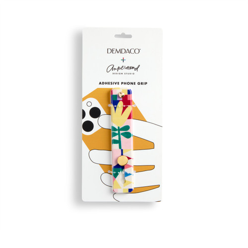 Folk Collage Multi Color Phone Grip Kickstand Strap 4" by Ampersand Design Studio slide 