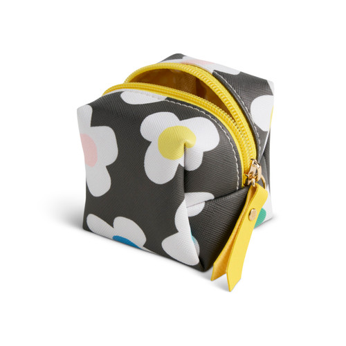 Cheerful Daisy Multi Color Earbud Case 3" x 3" by Ampersand Design Studio slide 