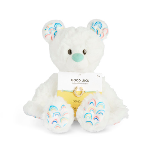 Good Luck Rainbow White Stuffed Animal 6" With Jewelry by Ampersand Design Studio slide 