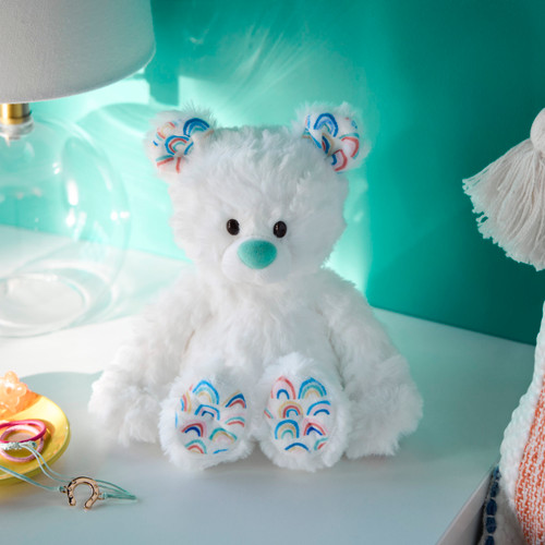 Good Luck Rainbow White Stuffed Animal 6" With Jewelry by Ampersand Design Studio slide 