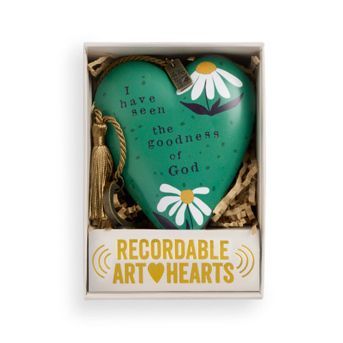 Goodness of God Green Recordable Art Heart 3.5" x 3.5" by Jennifer Heynen slide 