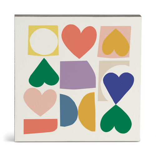 Hearts Light Pink Wall Art 10" x 10" by Ampersand Design Studio slide 