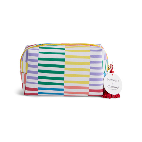 Boldly Striped Multi Color Quilted Zip Pouch 7" x 2.5" x 4.5" by Ampersand Design Studio slide 
