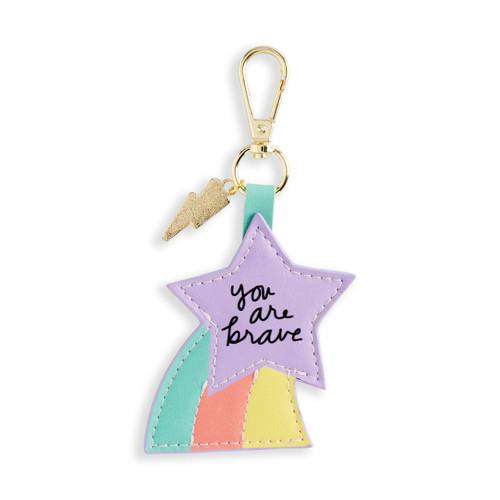 You Are Brave Purple Bag Charm 5" by Ampersand Design Studio slide 