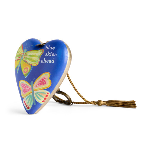 Blue Skies Ahead Art Heart 3.5" x 3.5" by Ampersand Design Studio slide 