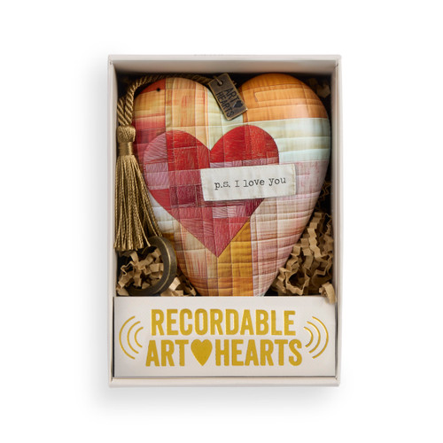 P.S I Love You Red Recordable Art Heart 3.5" x 3.5" by Spring Renee slide 