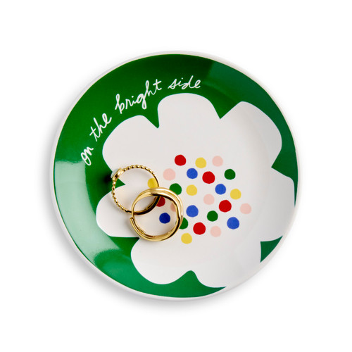 On the Bright Side Green Trinket Dish 4" by Ampersand Design Studio slide 