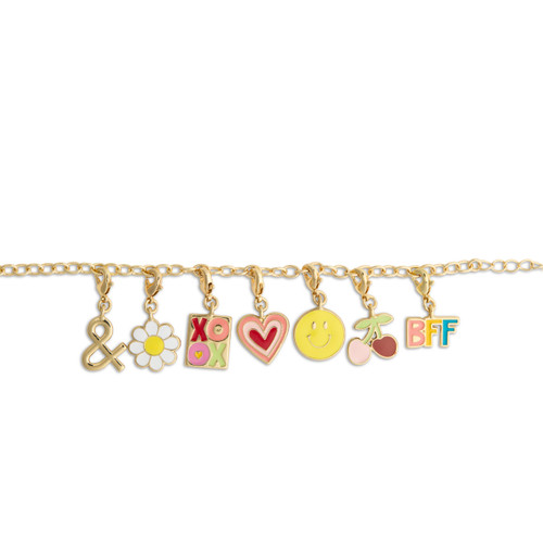 BFF Gold Charm Bracelet 6" (with 1.5" Extender) by Ampersand Design Studio slide 