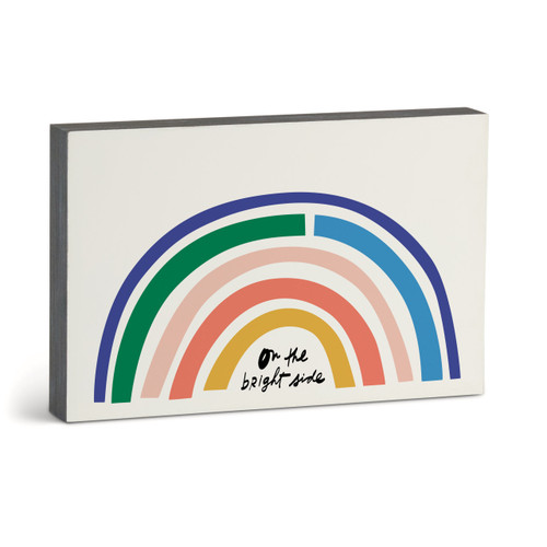 On the Bright Side Navy Blue Wall Art 12" x 8" by Ampersand Design Studio slide 