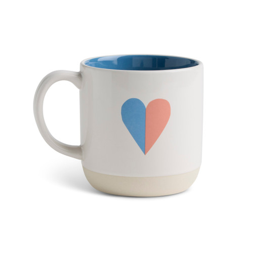 Love Off White and Blue Mug 16oz. by Ampersand Design Studio slide 