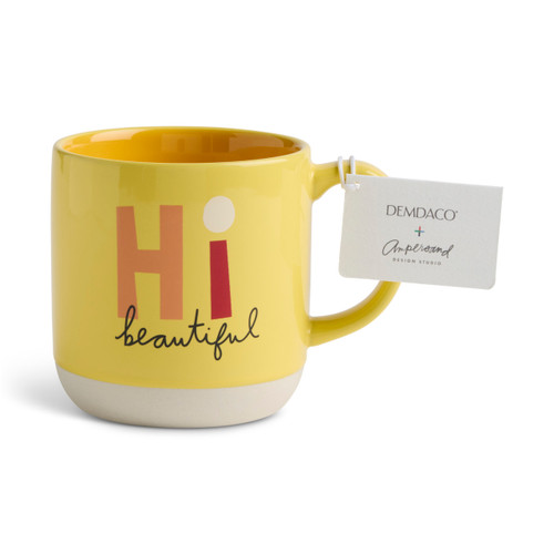 Hi Beautiful Yellow Mug 16oz. by Ampersand Design Studio slide 