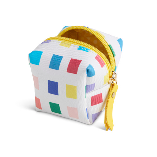 Playful Check Multi Color Earbud Case 3" x 3" by Ampersand Design Studio slide 