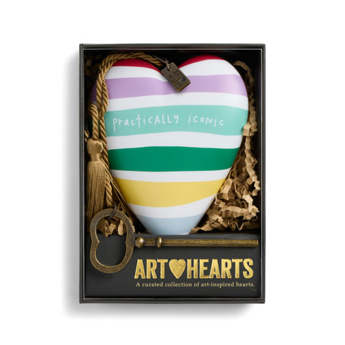 Practically Iconic Rainbow Red Art Heart 3.5" x 3.5" by Ampersand Design Studio slide 