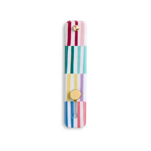 Boldly Striped Cream Phone Grip Kickstand Strap 4" by Ampersand Design Studio slide 