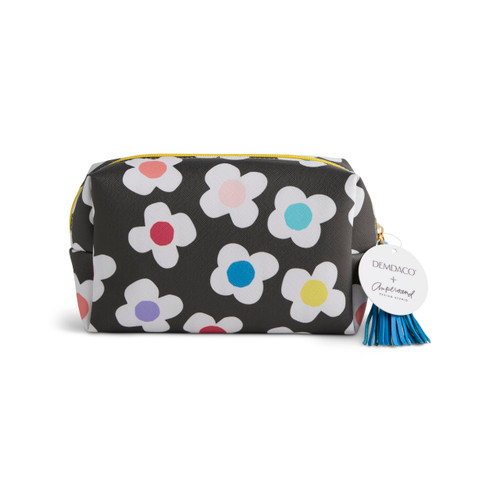 Cheerful Daisy Multi Color Quilted Zip Pouch 7" x 2.5" x 4.5" by Ampersand Design Studio slide 
