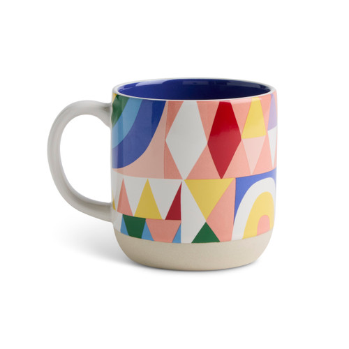 Bold Geometric Navy Blue Mug 16oz. by Ampersand Design Studio slide 