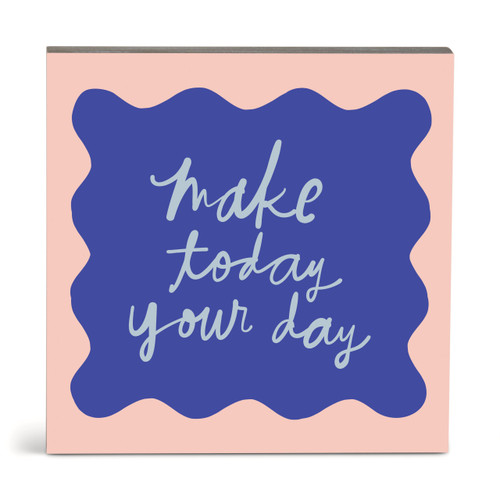 Make Today Your Day Blue Wall Art 10" x 10" by Ampersand Design Studio slide 