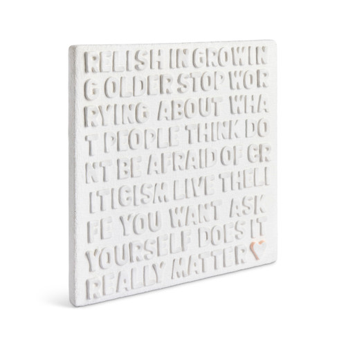 Relish In Growing Older Sculpted White Wall Art 12" by Emeline slide 