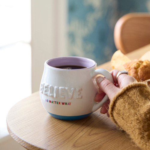Believe Sculpted White Mug 14oz. by Emeline slide 