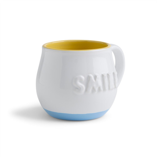 Smile Sculpted White Mug 14oz. by Emeline slide 