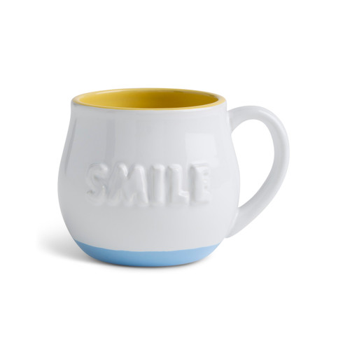 Smile Sculpted White Mug 14oz. by Emeline slide 