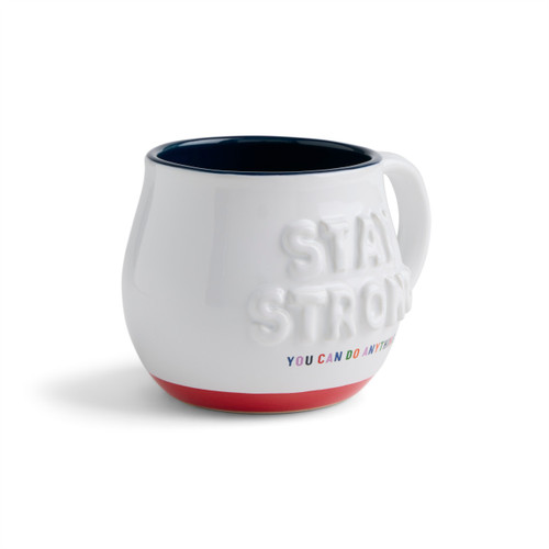 Stay Strong Sculpted White Mug 14oz. by Emeline slide 