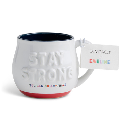 Stay Strong Sculpted White Mug 14oz. by Emeline slide 