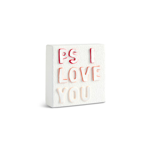 PS I Love You Sculpted White Shadowbox 4" by Emeline slide 