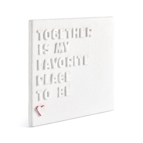 Together Is Sculpted White Wall Art 10" by Emeline slide 