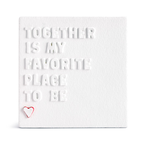 Together Is Sculpted White Wall Art 10" by Emeline slide 