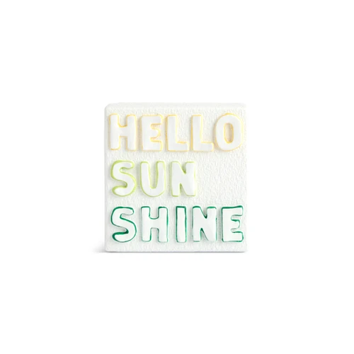 Hello Sunshine Sculpted White Shadowbox 4" by Emeline slide 