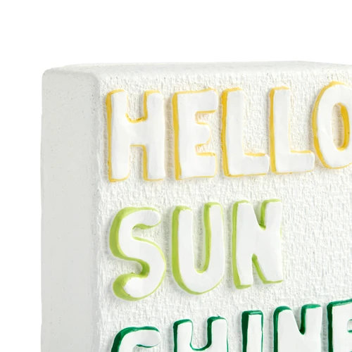 Hello Sunshine Sculpted White Shadowbox 4" by Emeline slide 