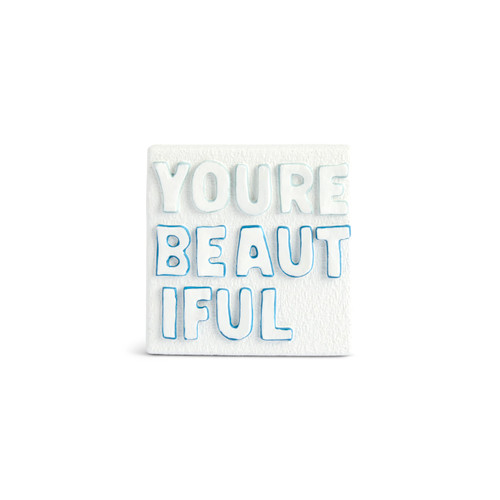 You're Beautiful Sculpted White Shadowbox 4" by Emeline slide 