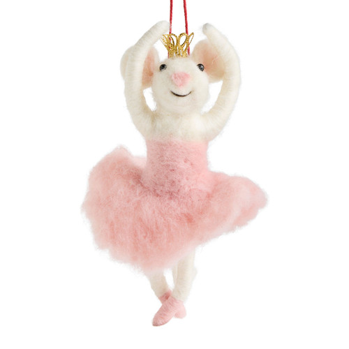 Ballerina Mouse Ornament - 5in slide 
