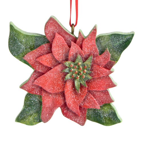 Poinsettia Mini Resin Ornament slide 